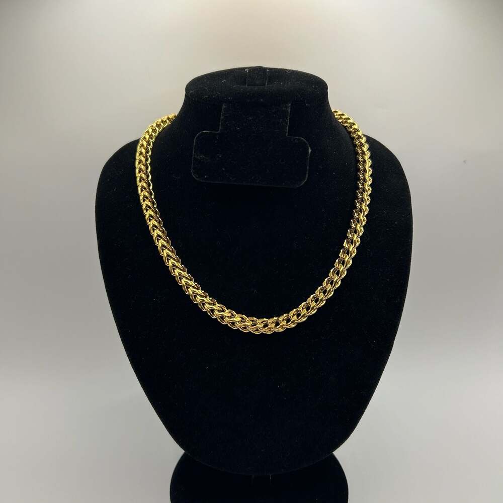 6mm Real Gold Plated Franco Chain Stainless Steel 20 Inch Unisex Waterproof